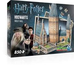 Grande Salle Poudlard Harry Potter 850 pièces 3D