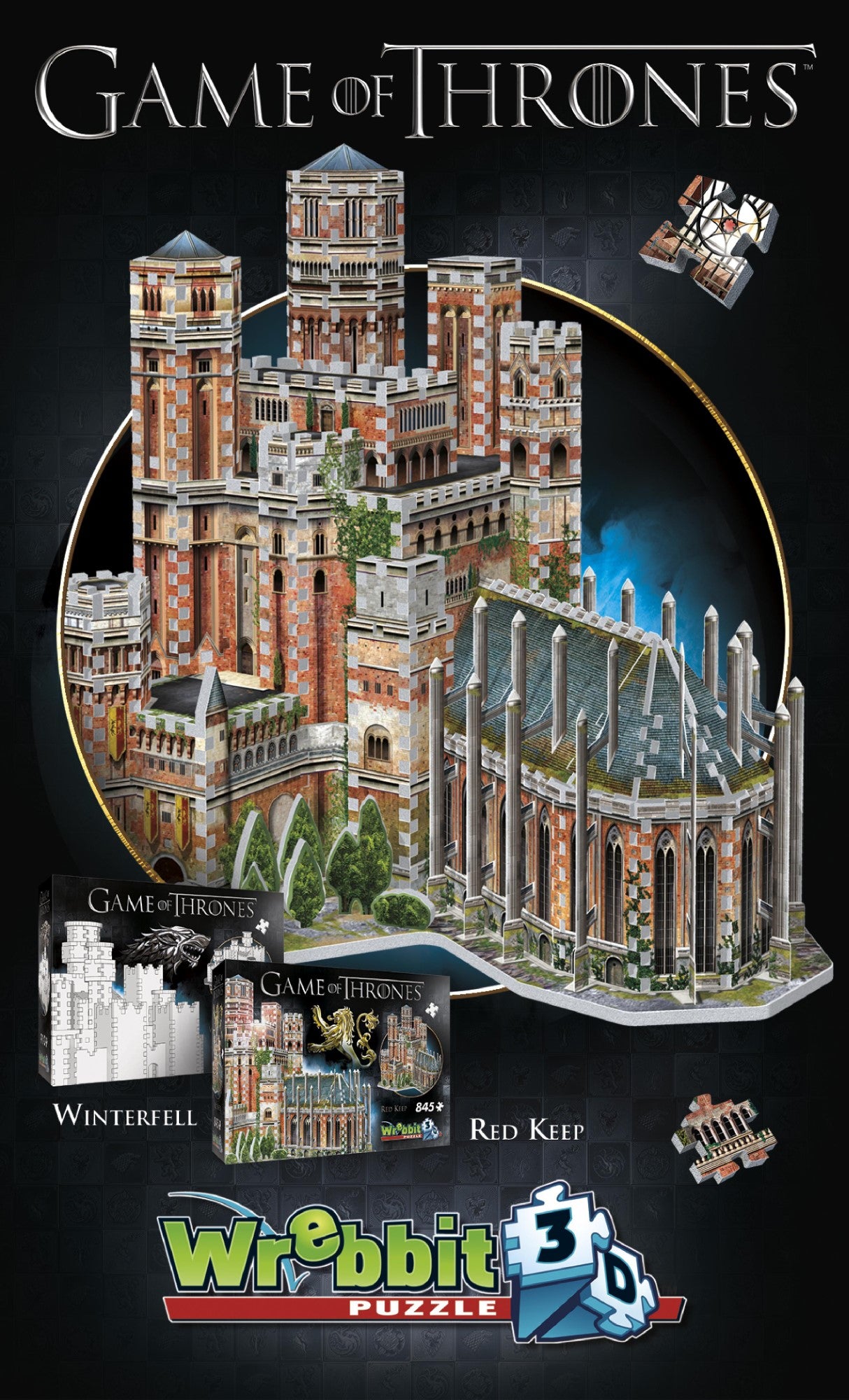 Le donjon Rouge Game of thrones 845 pièces 3D Le donjon Rouge Game of thrones 845 pièces 3D
