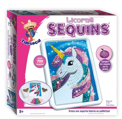 Fun art Licorne en paillettes