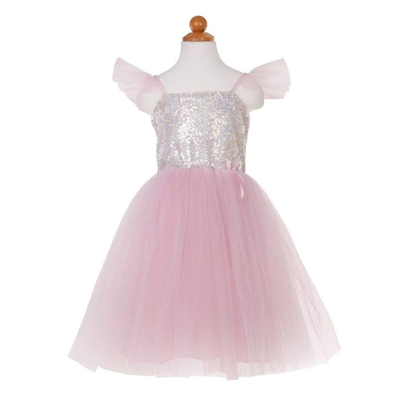 Robe de princesse à paillettes argentées, 5-6 ans