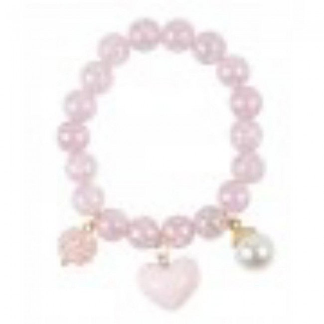 Bracelet coeur rose bobble