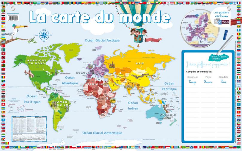 Affiche La carte du monde