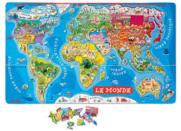 Puzzle monde magnétique