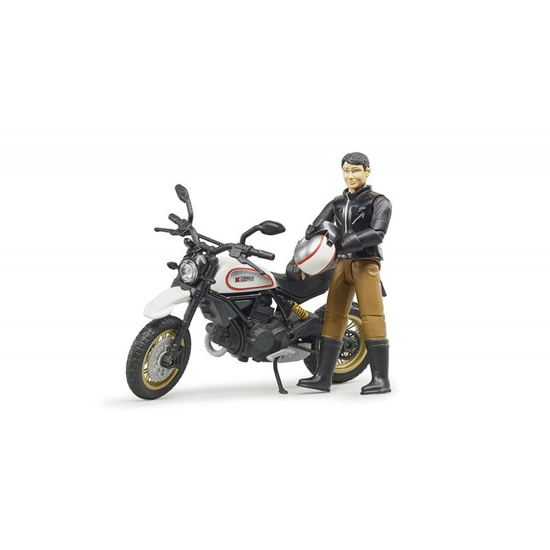 BRU 63051 Moto Ducati Desert avec motard