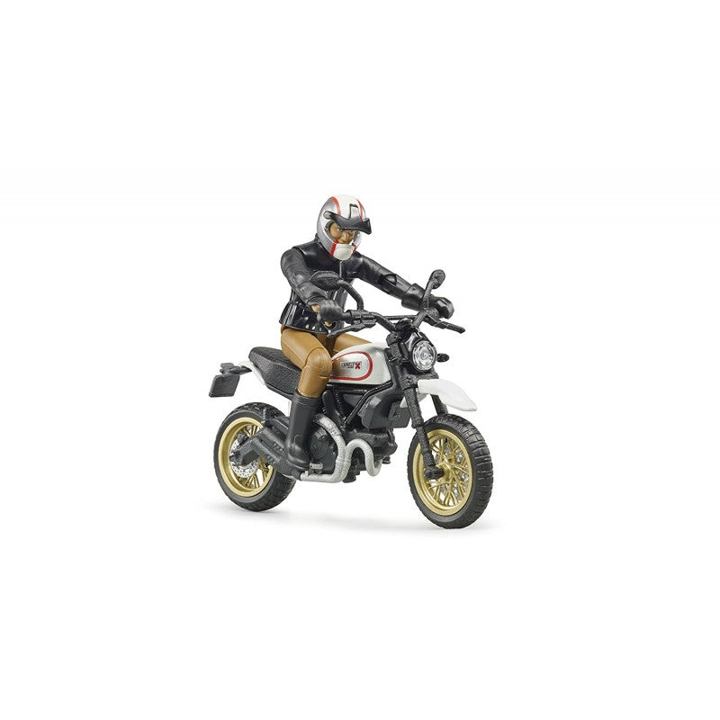 BRU 63051 Moto Ducati Desert avec motard