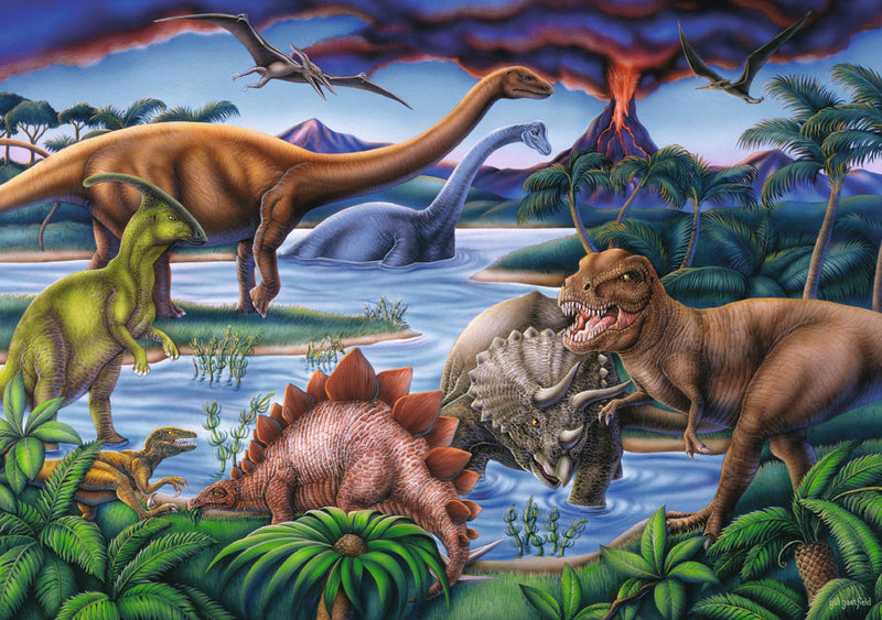 Jardin de dinosaures - Casse-tête de 35 pièces