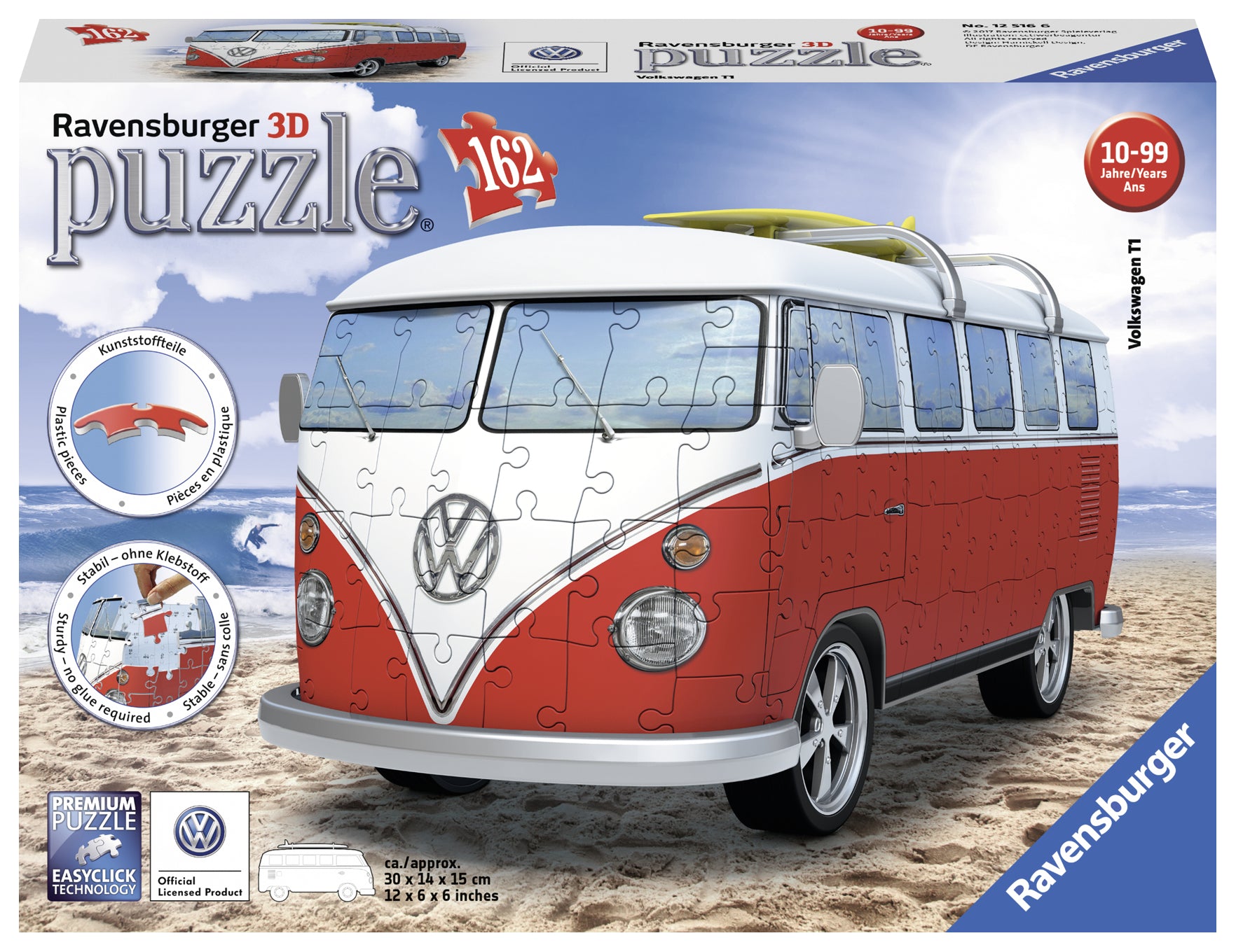 VW Bus T1 - Casse-tête 3D de 16 pièces