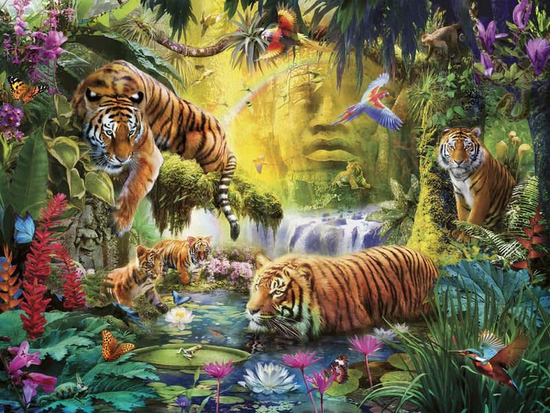 Tigres au plan d'eau - Casse-tête de 1500 pièces