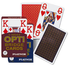 Jeu de cartes opti format bridge