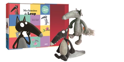 Coffret 2 peluches loup