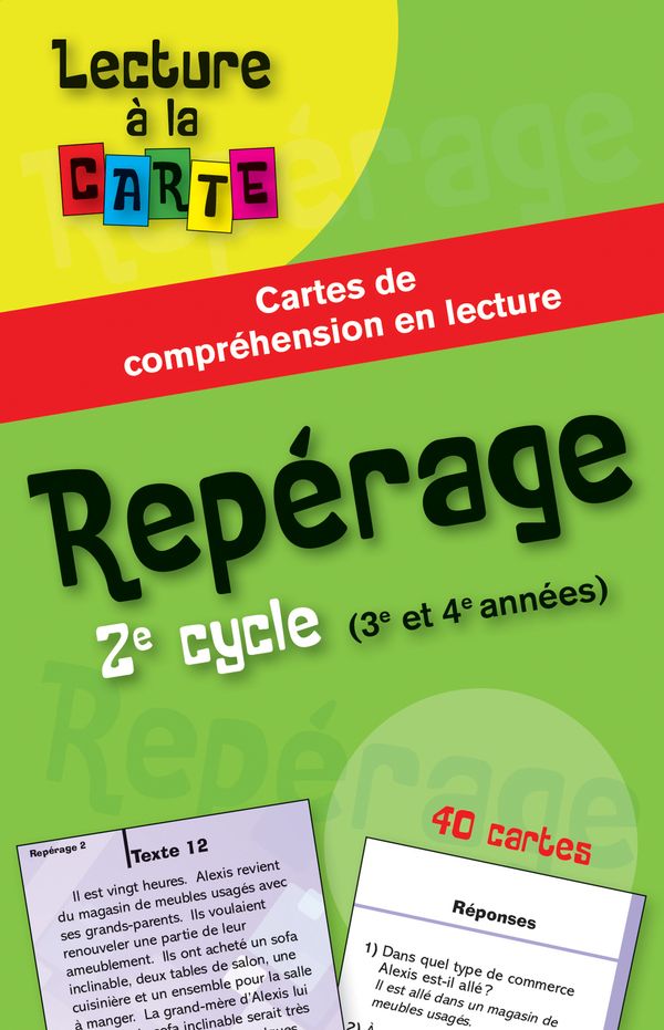 Lecture à la carte Repérage 2e cycle