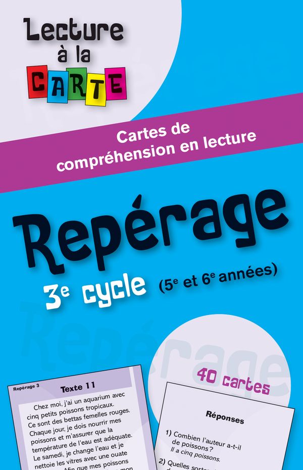 Repérage 3e cycle Compréhension de lecture