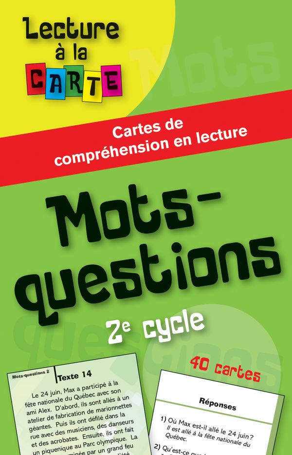 Lecture à la carte Mots-question 2e cycle