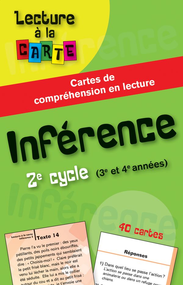 Inférence 2e cycle Compréhension de lecture