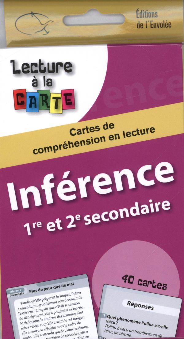 Lecture à la carte Inférence 1re et 2e secondaire