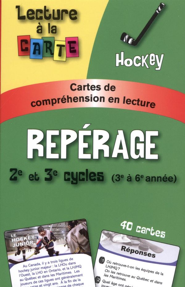 Lecture à la carte Repérage hockey 2e et 3e cycle