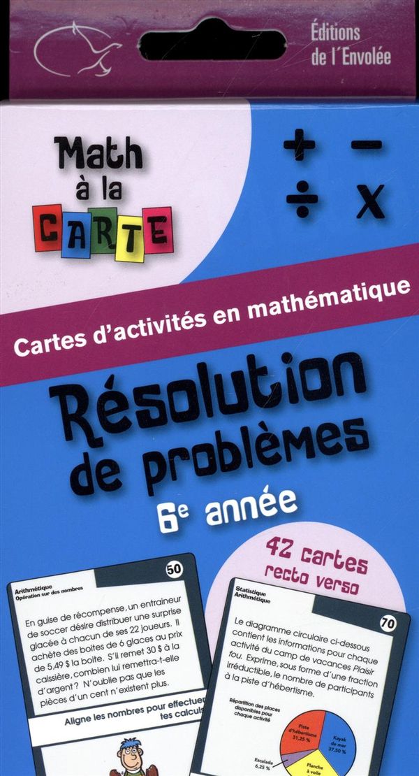 Math à la carte Résolution de problèmes 6e année