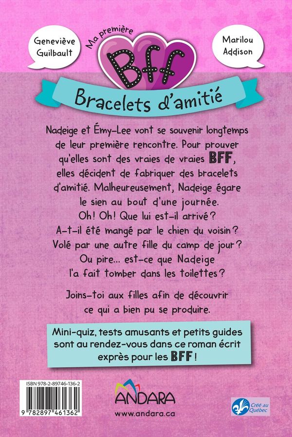 Ma premiere BFF Bracelets d'amitié 01