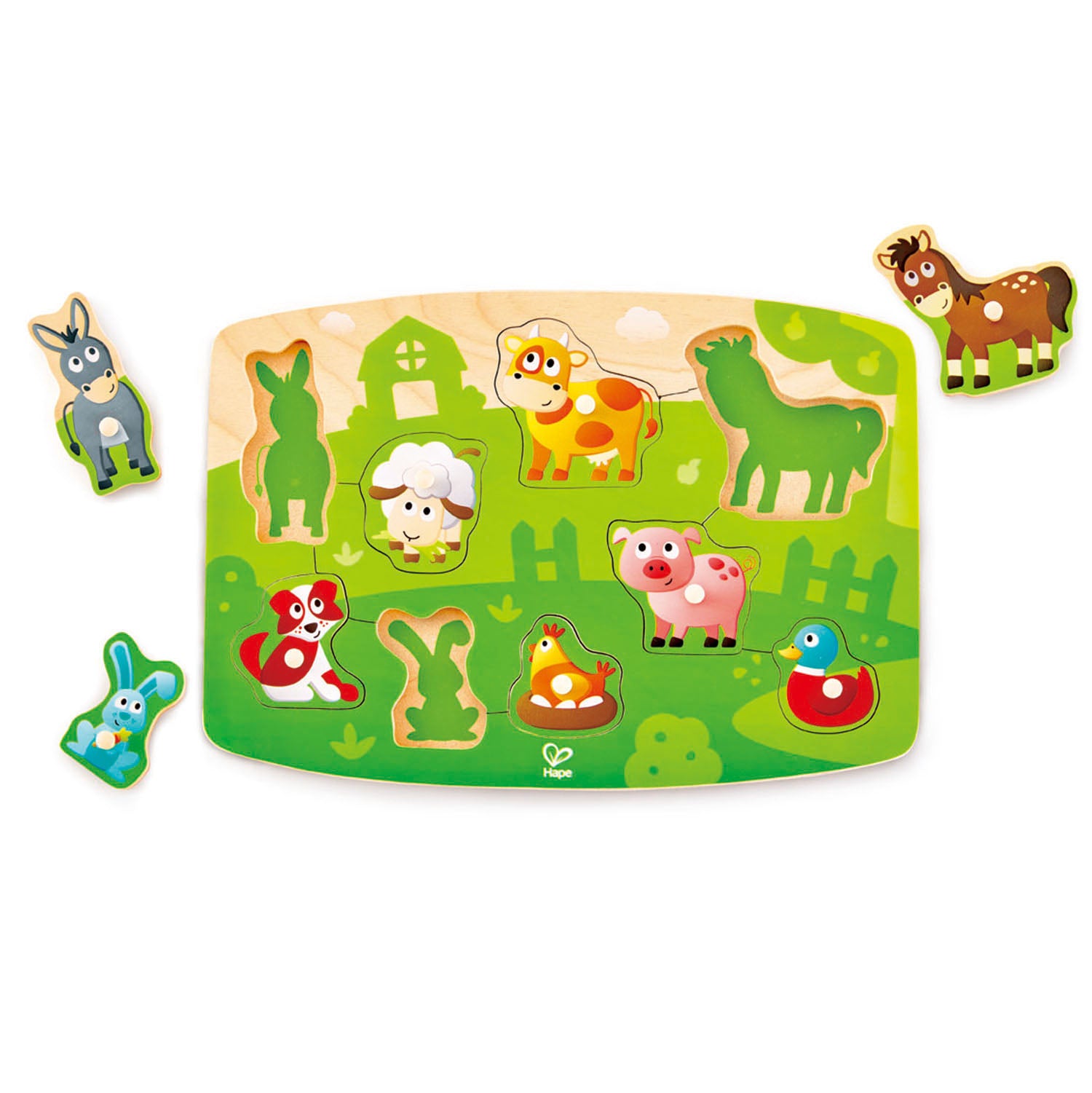 Hape puzzle à bouton à la ferme