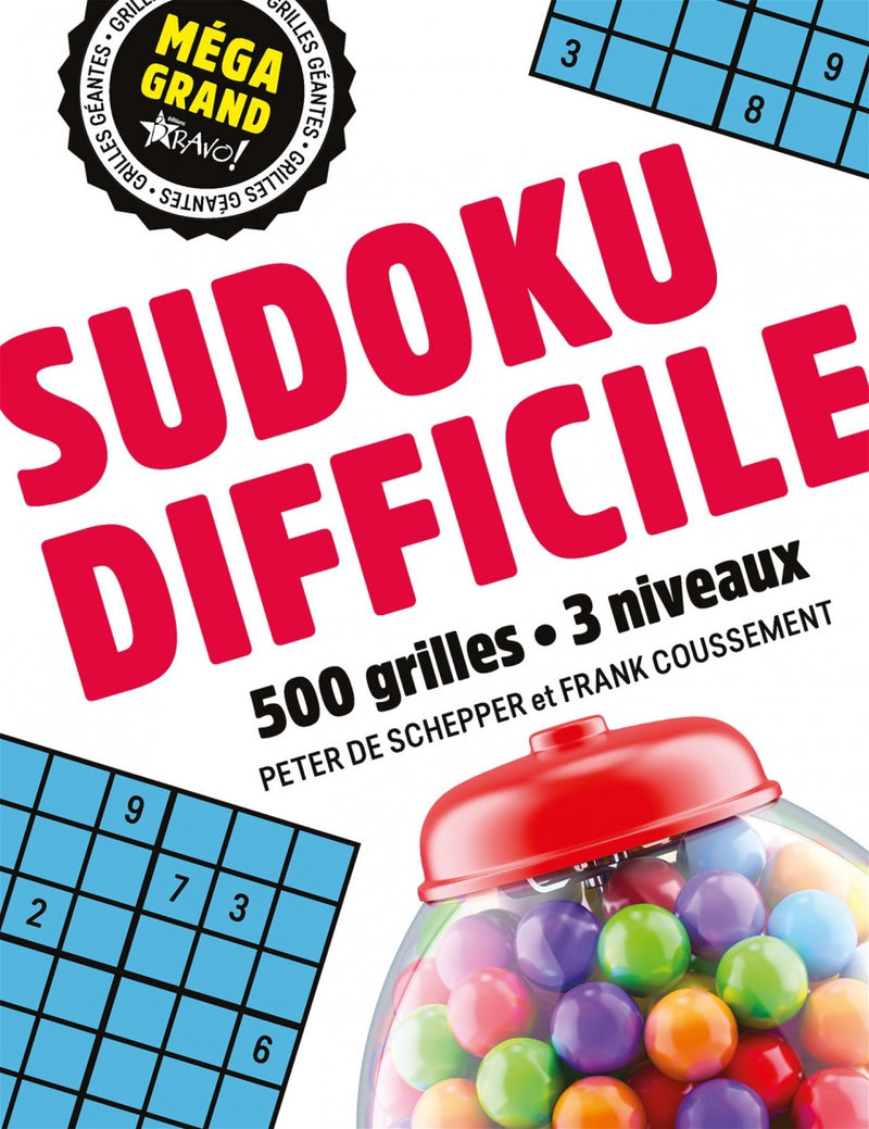 Sudoku difficile 500 grilles 3 niveaux