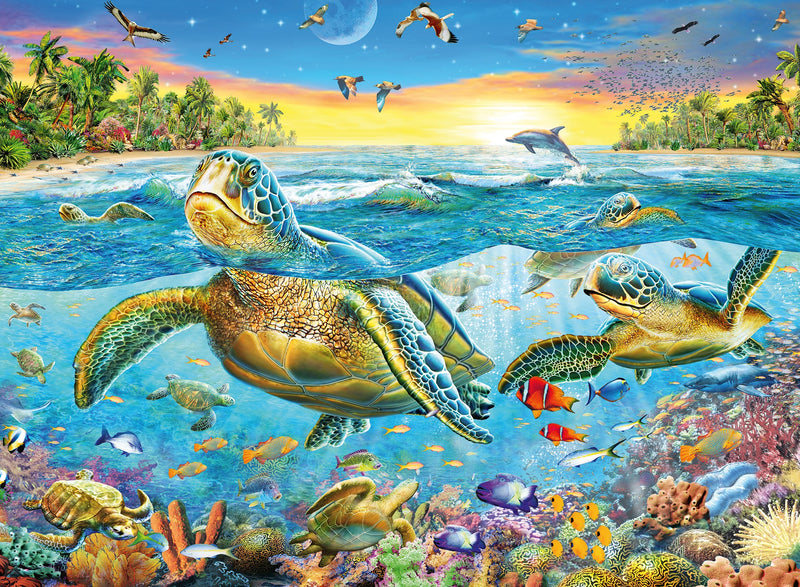 Les tortues de la mer - Casse-tête de 100 pièces
