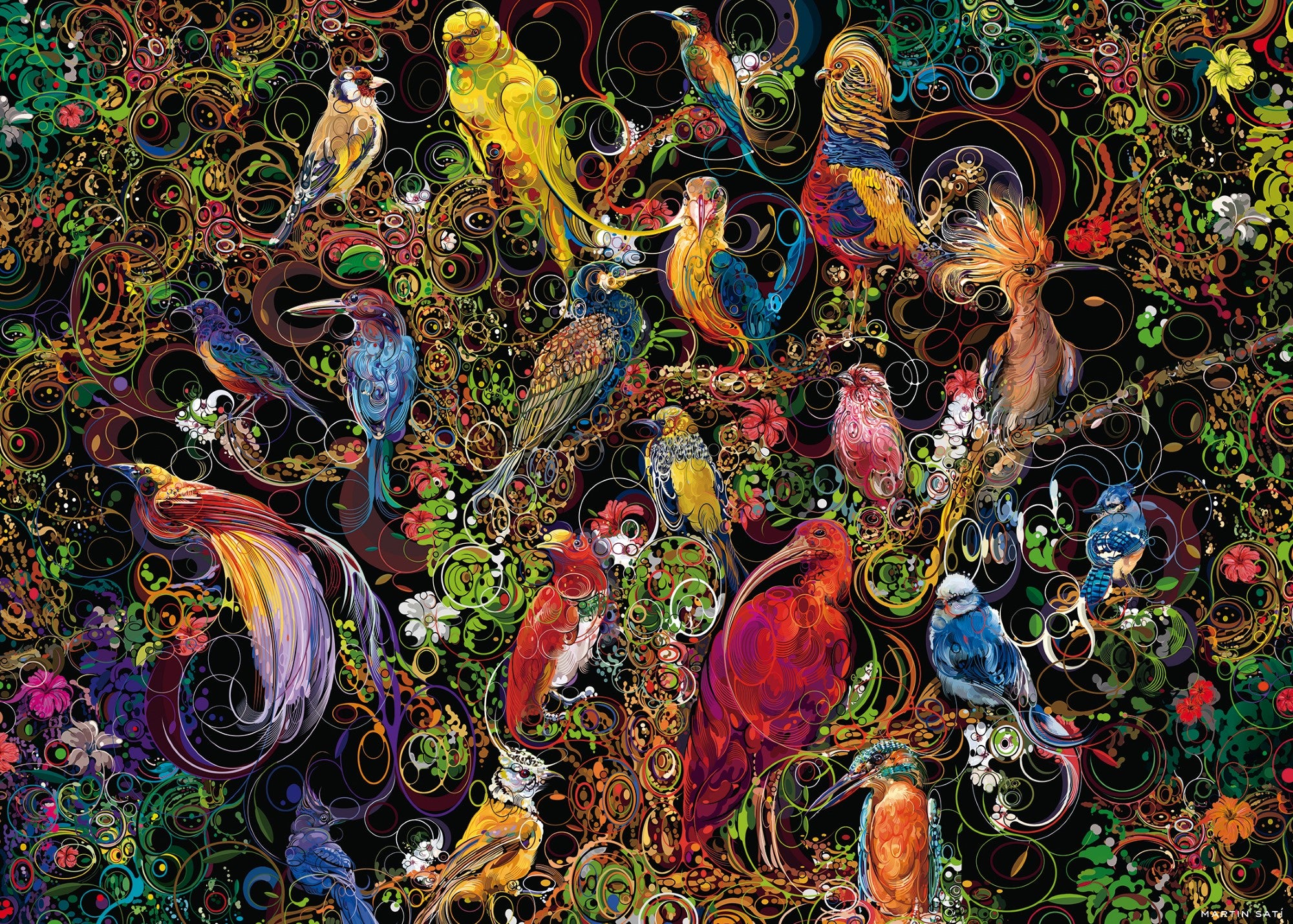 Les oiseaux d'art - Casse-tête de 1000 pièces