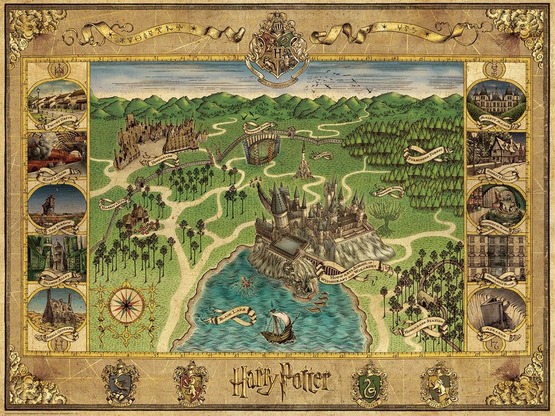 Harry Potter La carte de Poudlar - 1500 pièces