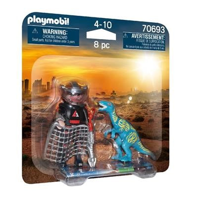 Playmobil - Duo Braconnier et vélociraptor