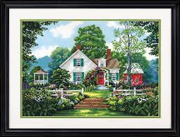 Peinture à numéros : Cottage d'été, 20X14"