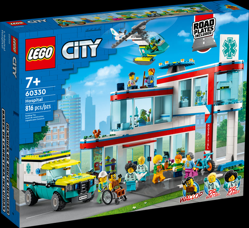 Lego - LEGO 60330 City L'Hôpital, Set de Construction, Jouet