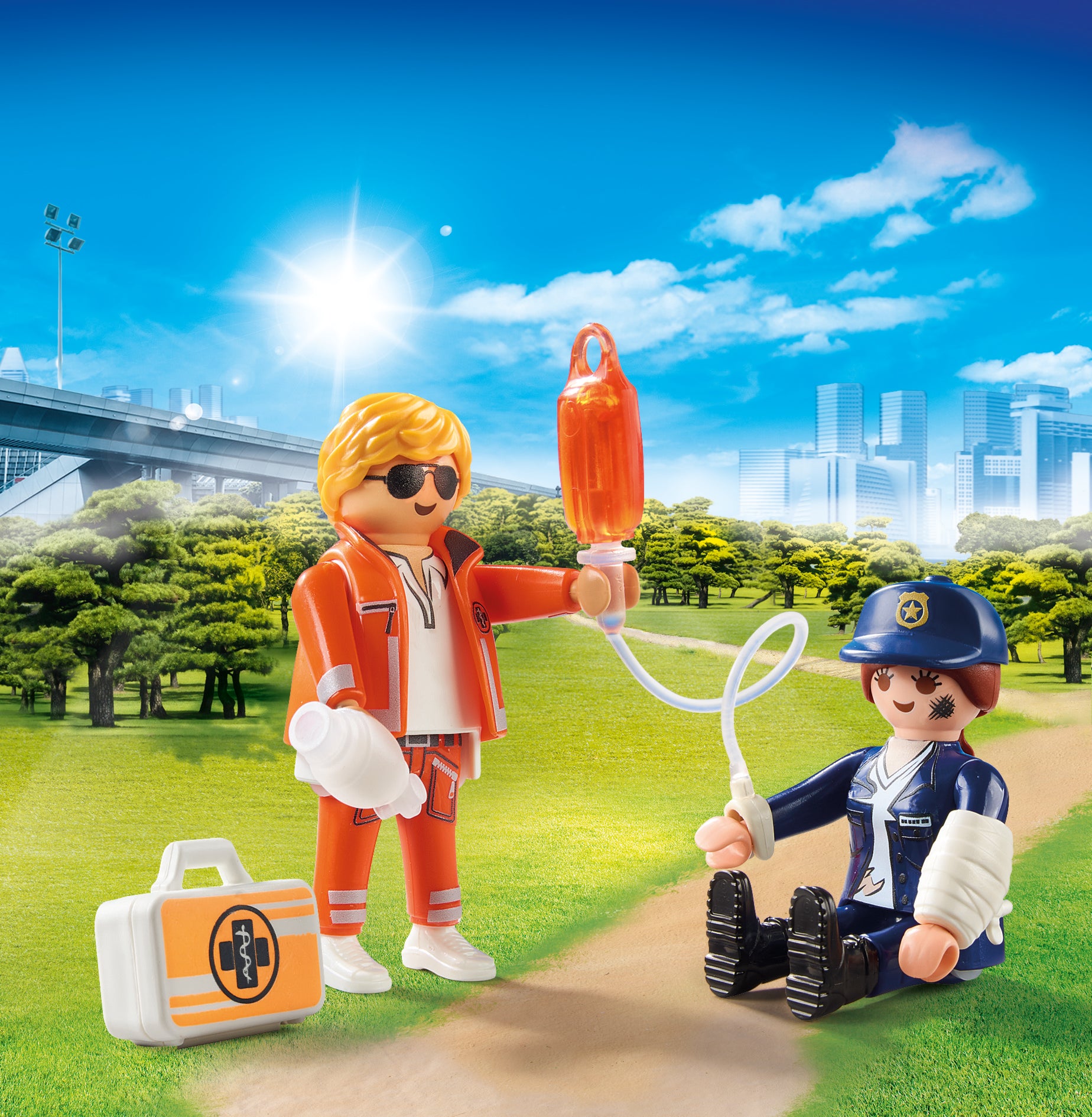 PLAYMOBIL Duo Secouriste et policière