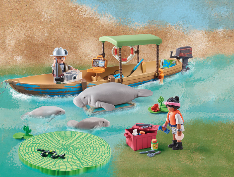 Figurine Playmobil Pirogue et lamantins