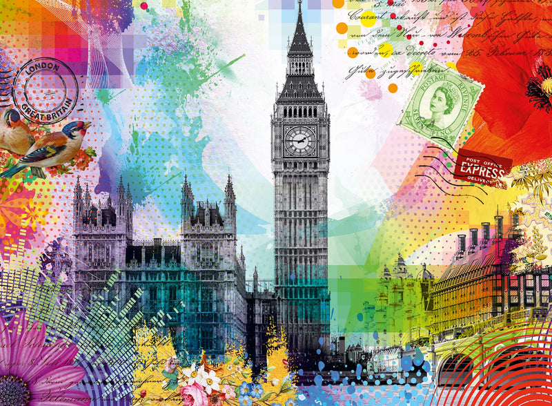 Carte postale de Londres Casse-tête de 500 pièces