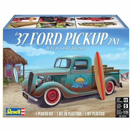 37 FORD PICKUP 2'N1 with surfboard