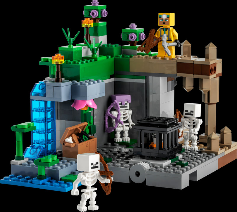 LEGO 21189 Minecraft Le Donjon du Squelette, Jouet Construction, Figurine  Squelette avec Accessoires, Grotte - Zoma