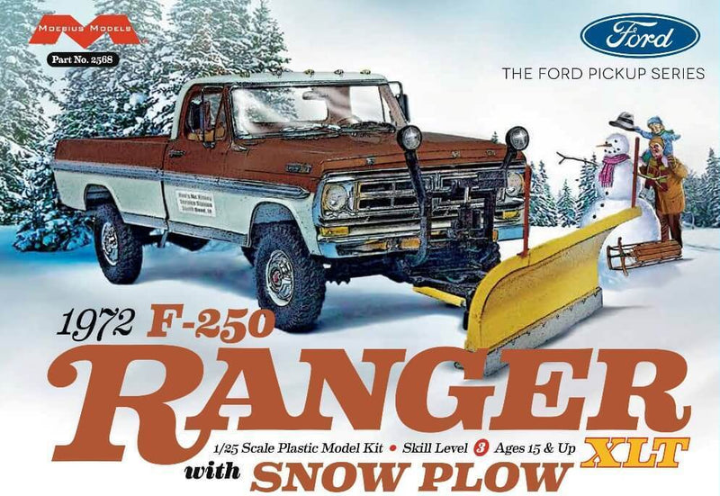 Modèle à coller 72 ford f-250 ranger w snow plow,
