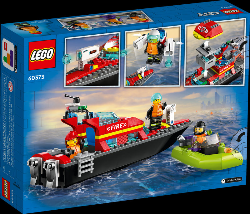 LEGO® City 60373 - Le Bateau de Sauvetage des Pompiers - DracauGames