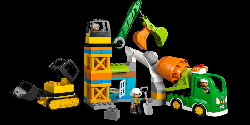 LEGO DUPLO Ma ville 10990 Le Chantier de Construction, Jouet Grue,  Bulldozer et Bétonniere - Zoma