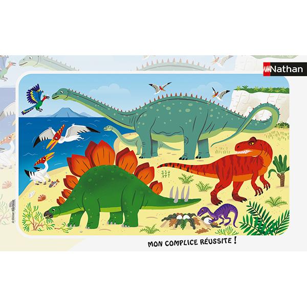 Casse-tête cadre- Les dinosaures  15 pièces