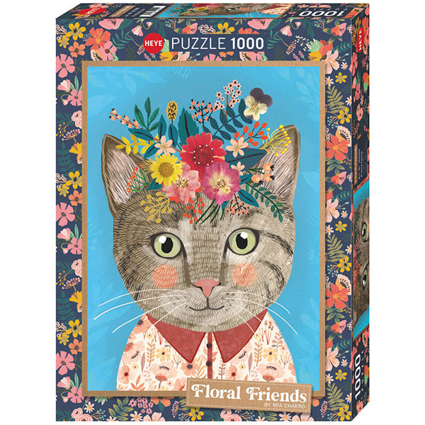 Floral Friends- Pretty Feline , 1000 pièces