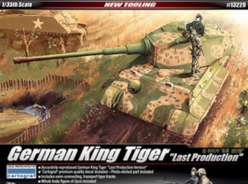 Modèle à coller germ.king tiger-last prod. 1/35