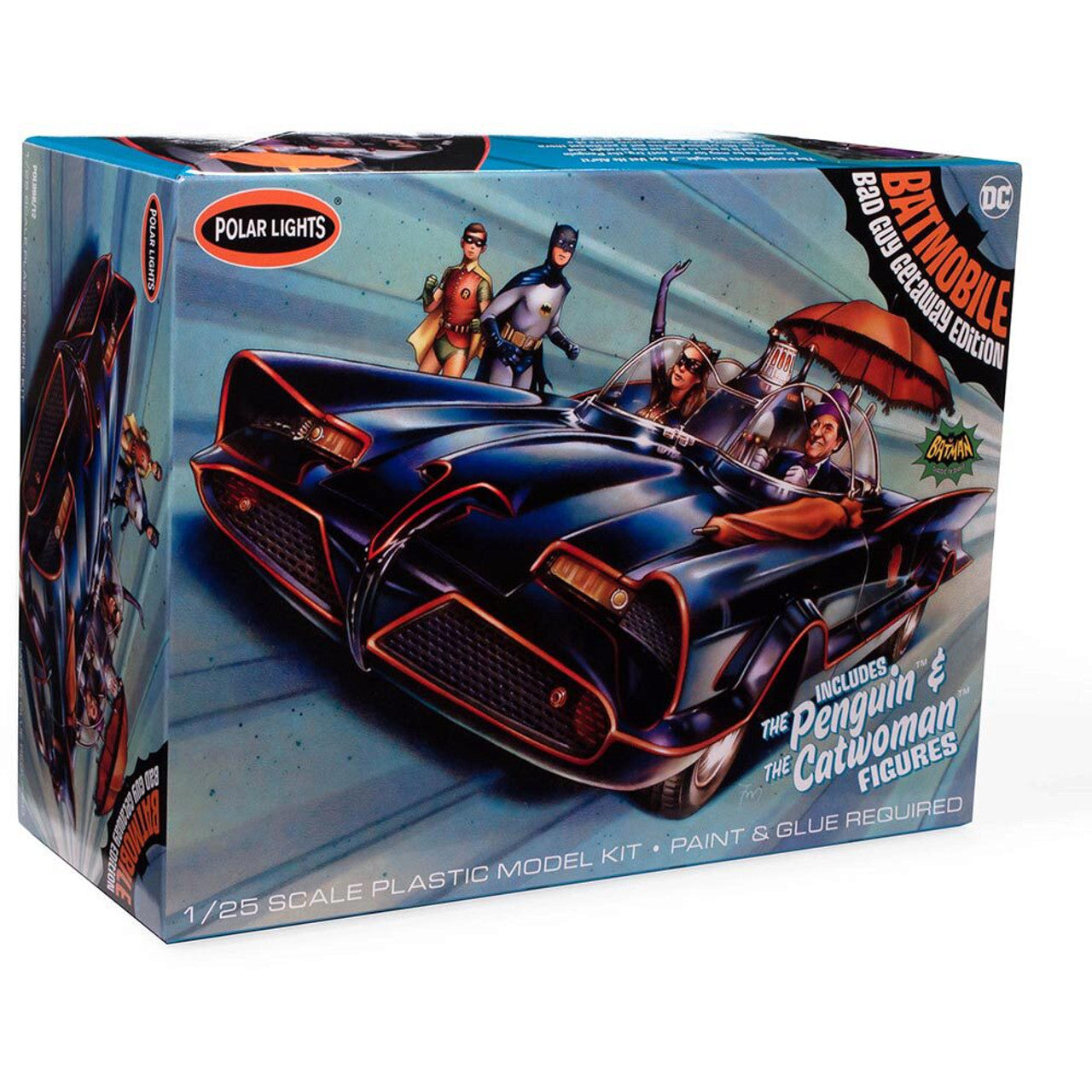 Modèle à coller 66 batmobile w catwoman & penguin