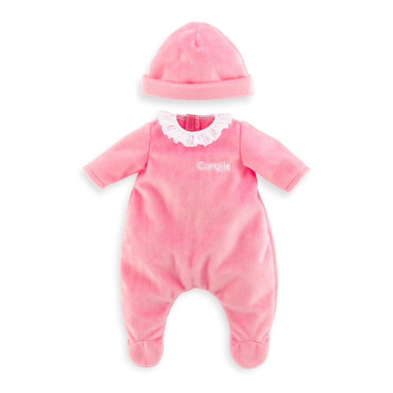 Pyjama Corolle rose avec bonnet pour poupée 14"