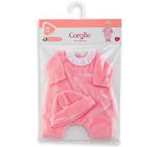 Pyjama Corolle rose avec bonnet pour poupée 14"