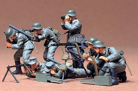 Modèle coller troupes allemandes mitraillette 1/35