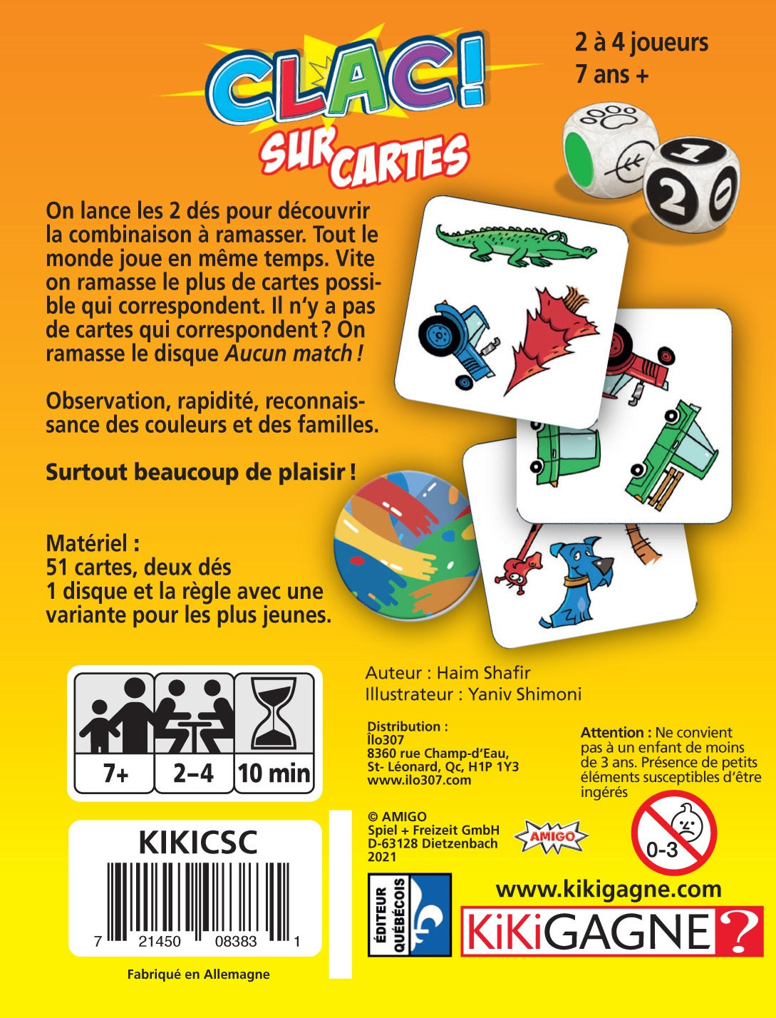 Clac! Sur cartes