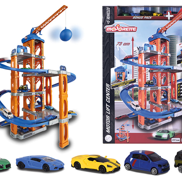 MAJORETTE - Majorette garage urbain jouet avec 5 voitures jouet