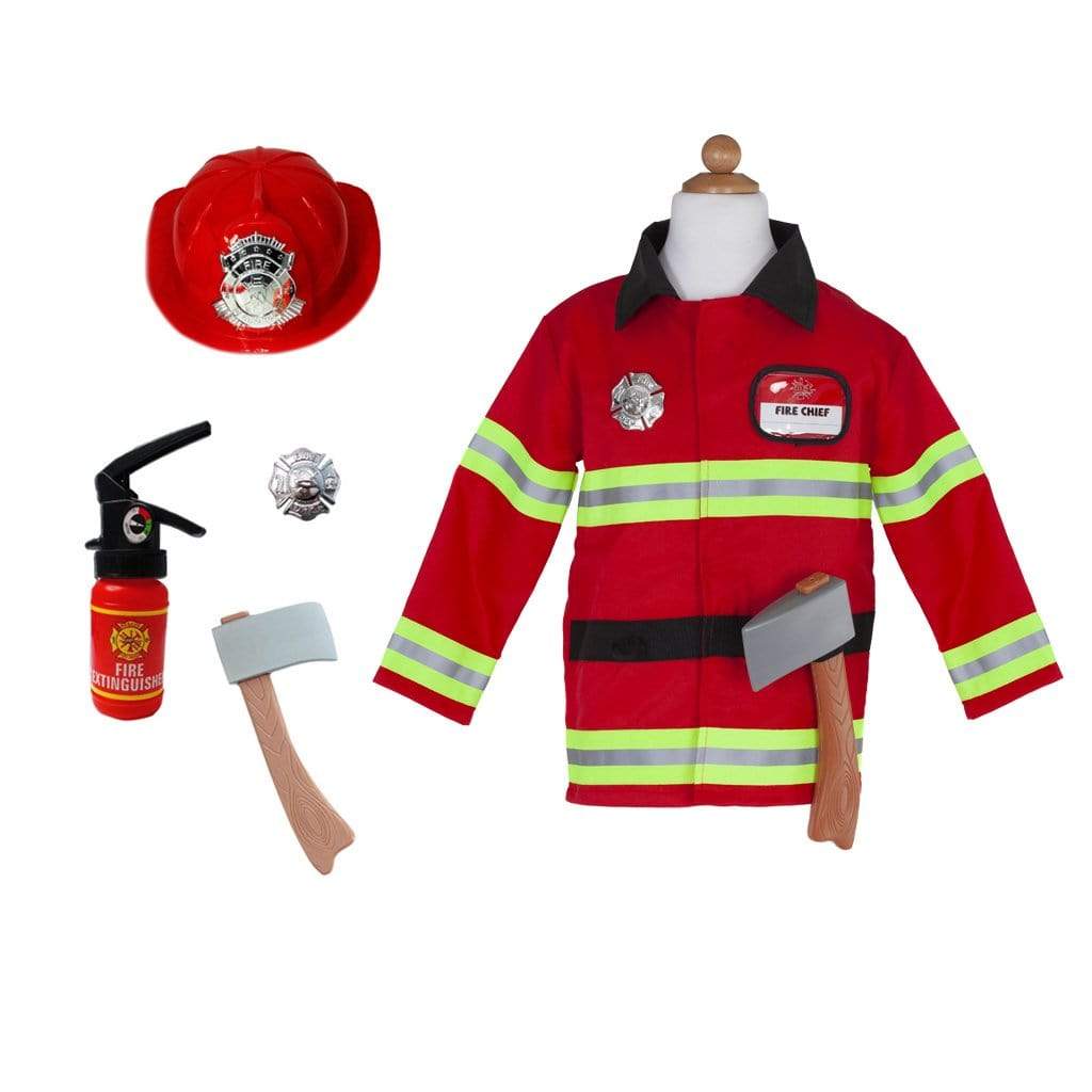 Costume de pompier rouge, 5-6 ans