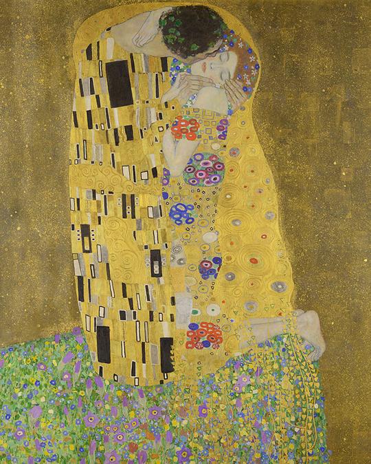 Le baiser Klimt sur cadre
