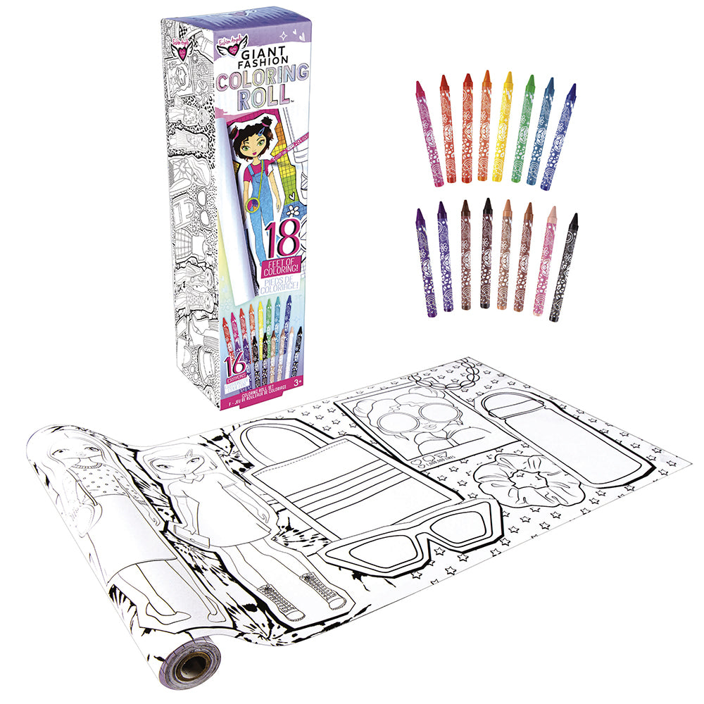 Rouleau de coloriage avec crayons-Mode